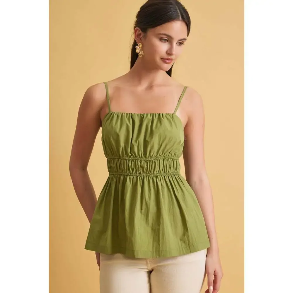 RUCHED CAMI TOP